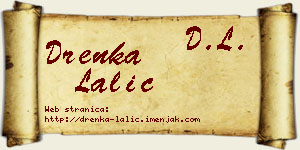 Drenka Lalić vizit kartica